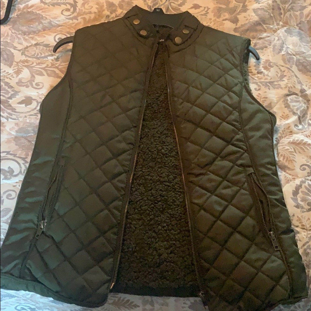 Women’s olive green vest
